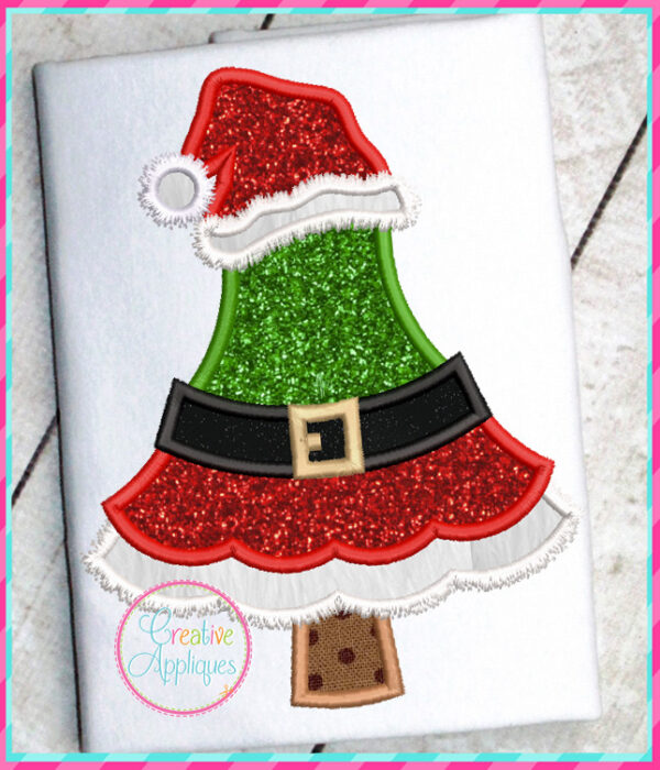 Mrs Claus Tree Applique Design