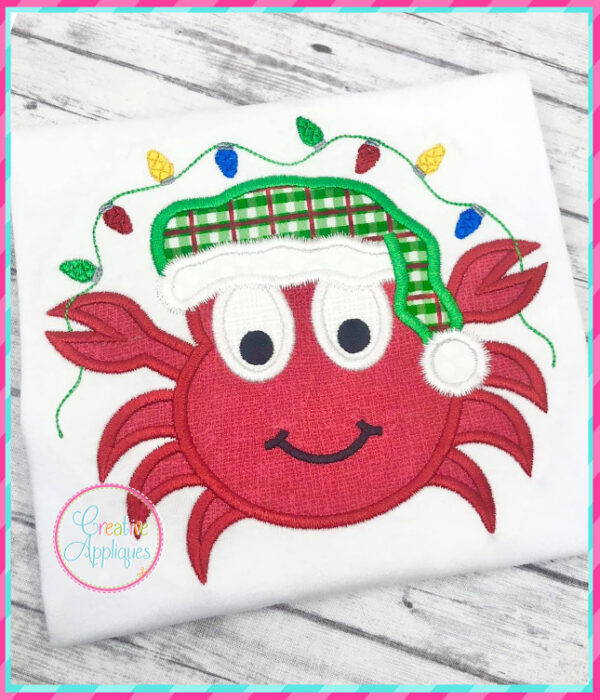 Santa Crab Applique Design