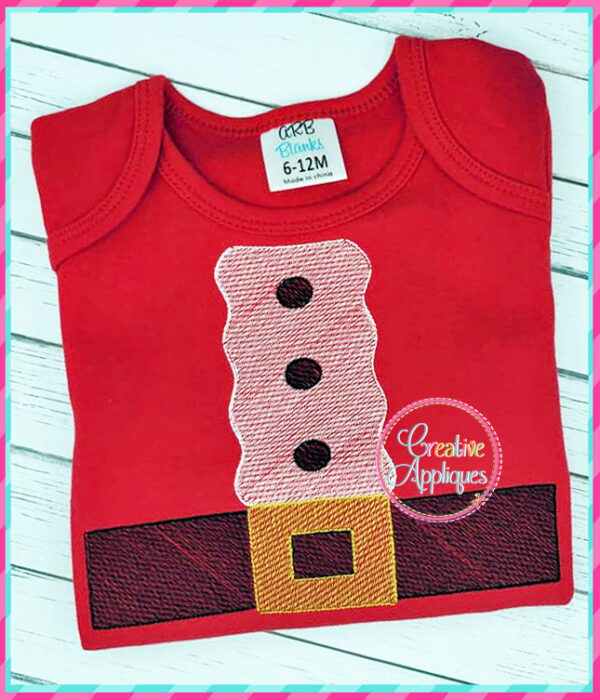 Sketch Stitch Santa Suit Applique Design