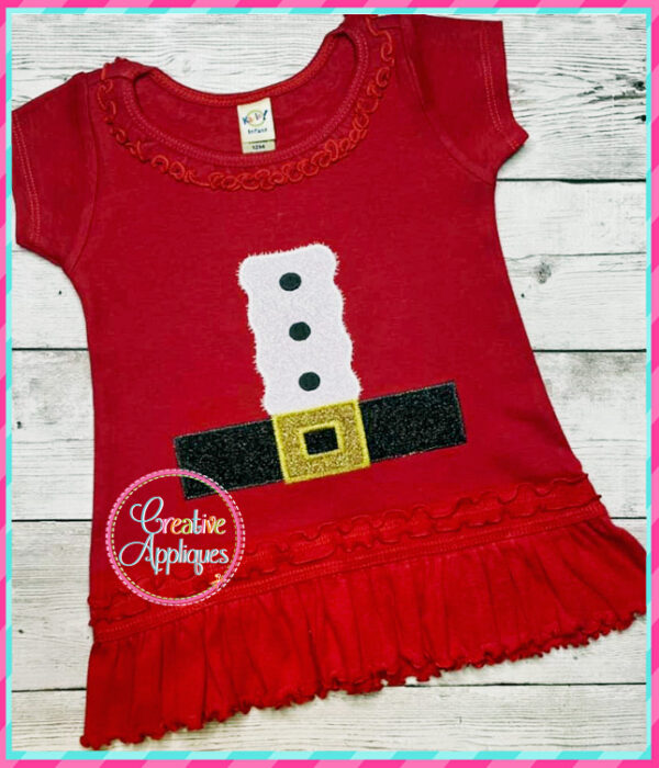 Zigzag Stitch Santa Suit Applique Design