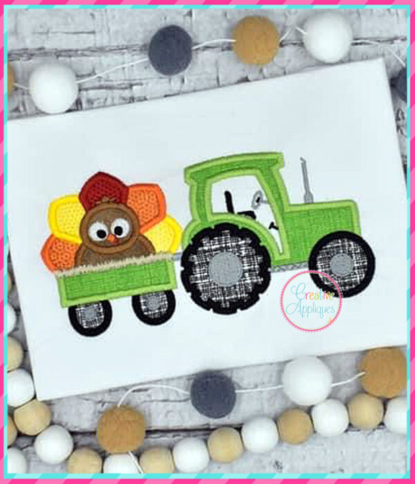 Turkey Tractor Applique Design