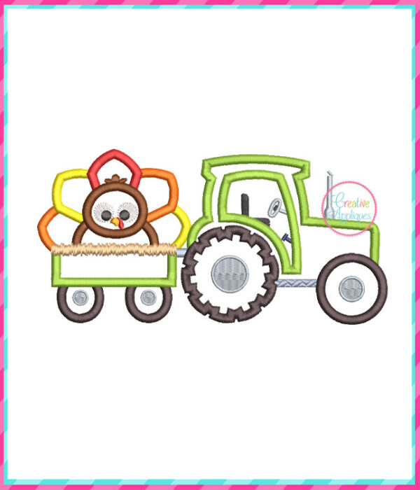 Turkey Tractor Applique Design - Image 2