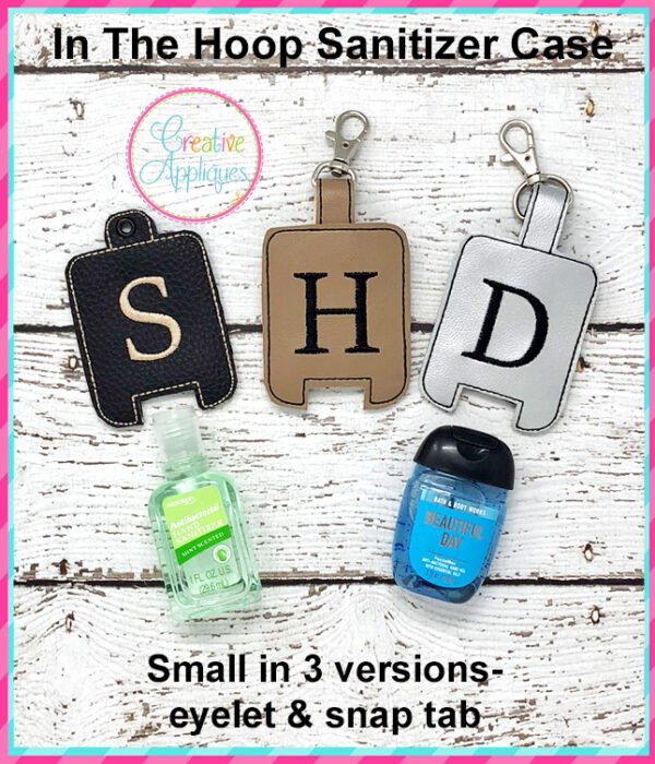 In The Hoop Alphabet Sanitizer Case, Lip Balm Holder, Key Fob Set - Image 3