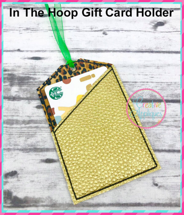 In The Hoop Blank Gift Card Holder Design