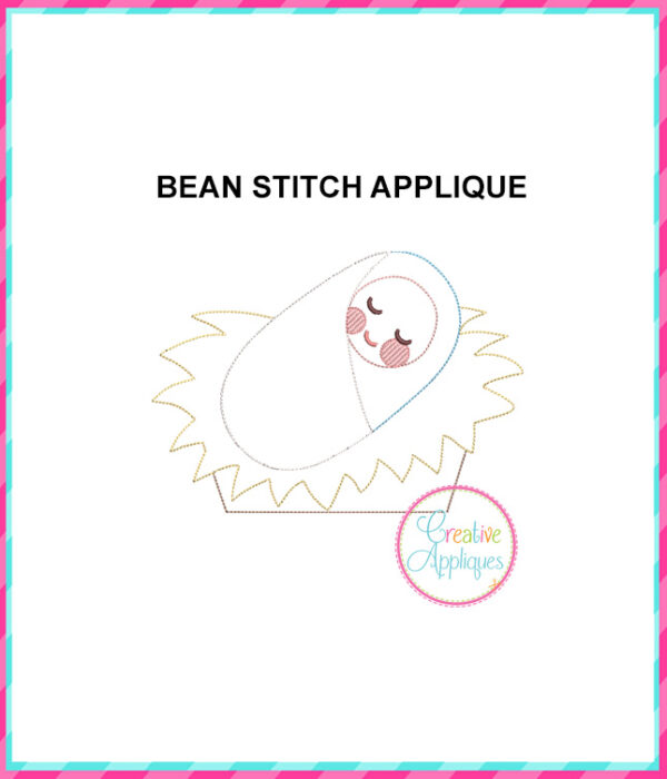 Nativity Bean Stitch Applique Design Set - Image 11