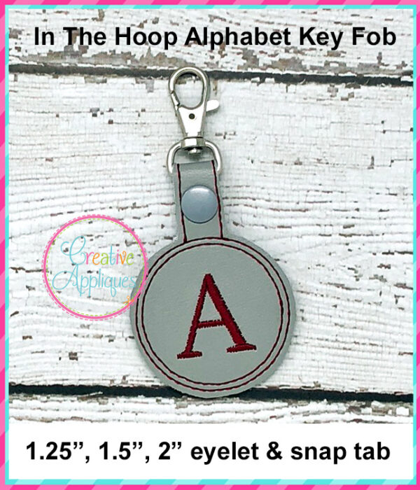 In The Hoop Alphabet Sanitizer Case, Lip Balm Holder, Key Fob Set - Image 9