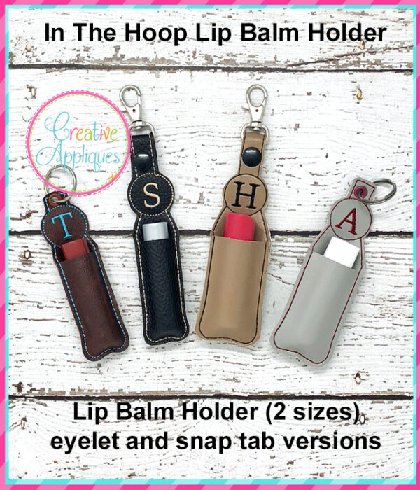 In The Hoop Alphabet Sanitizer Case, Lip Balm Holder, Key Fob Set - Image 7