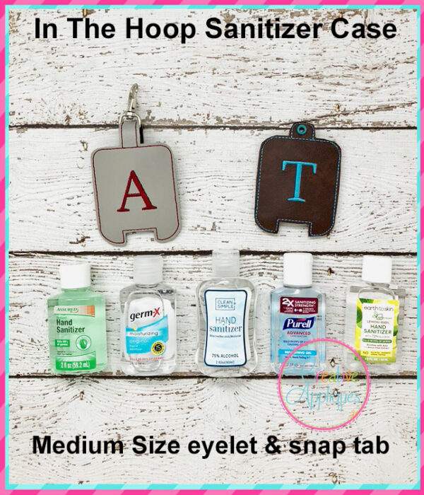 In The Hoop Alphabet Sanitizer Case, Lip Balm Holder, Key Fob Set - Image 5