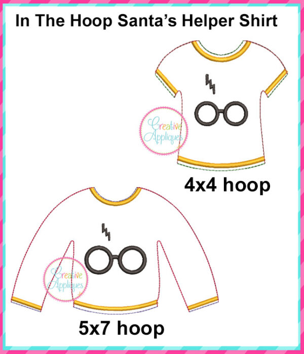 In The Hoop Wizard Santa's Helper Shirt Design - Image 2