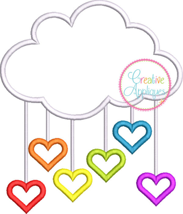 Cloud Hearts Applique Design - Image 2