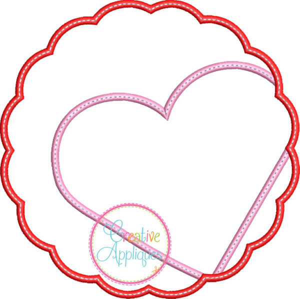 Heart in Scallop Applique Design - Image 2