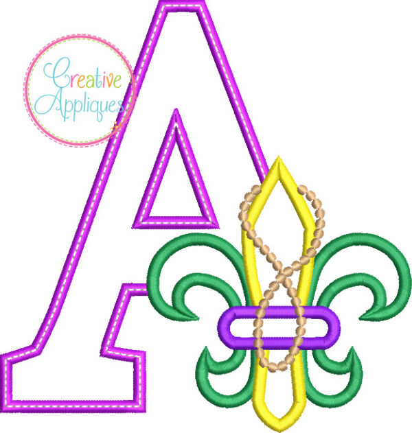 Fleur De Lis Alphabet Applique Design Set - Image 5