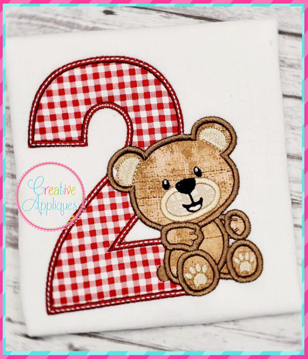 Boy Bear 2 Applique Design