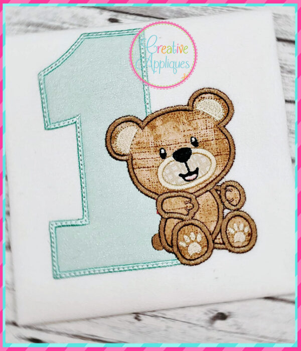 Boy Bear 1 Applique Design