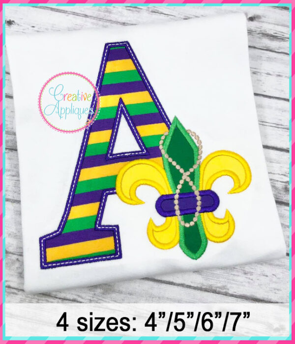 Fleur De Lis Alphabet Applique Design Set