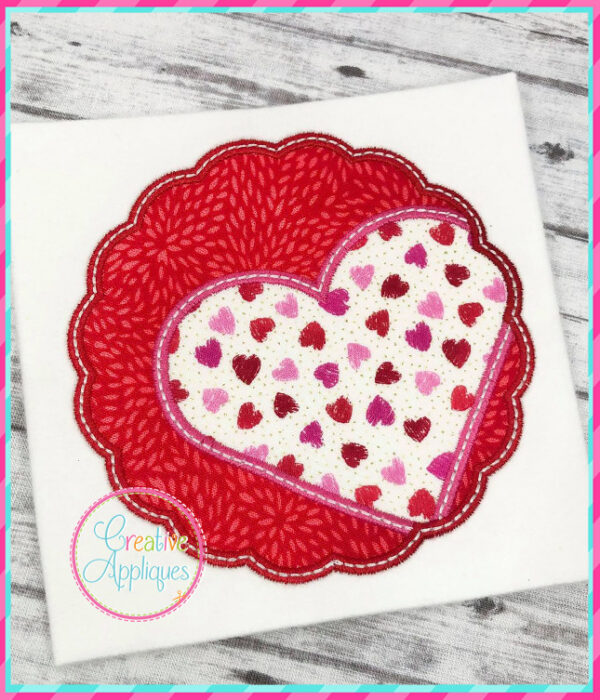 Heart in Scallop Applique Design