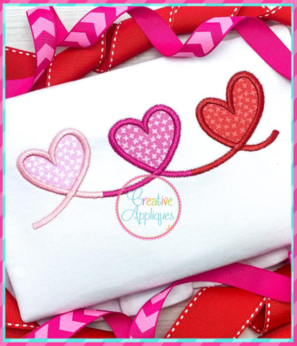 Hearts Applique Design