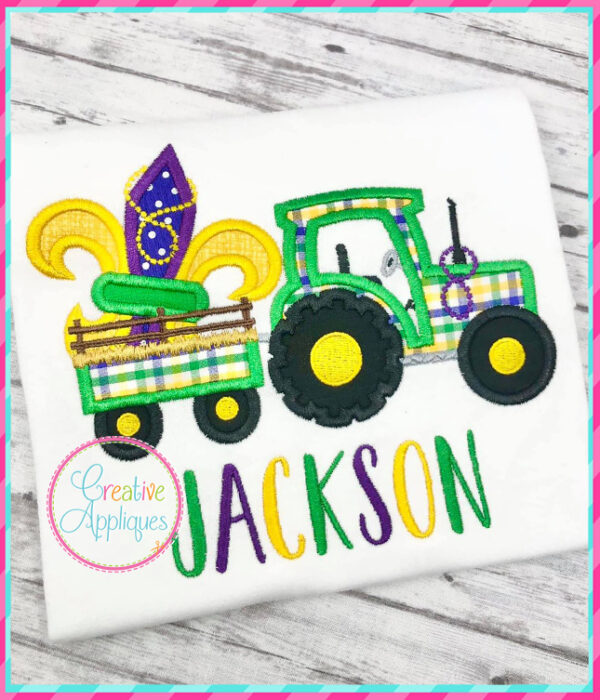 Fleur De Lis Tractor Applique Design