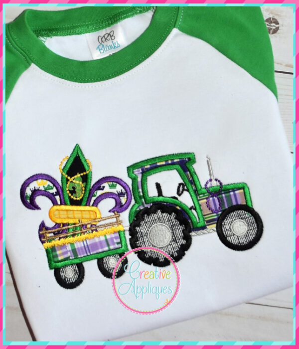 Fleur De Lis Tractor Applique Design - Image 3