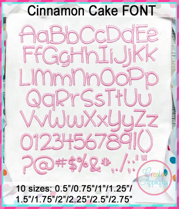 Cinnamon Cake Embroidery Font - Image 4