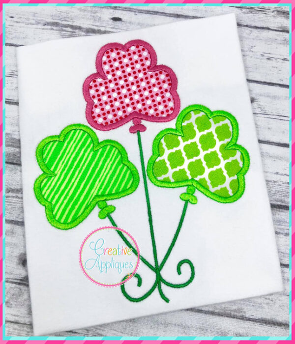 Clover Balloons Applique Design