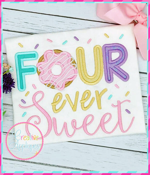 Four Ever Sweet Doughnut Applique Design