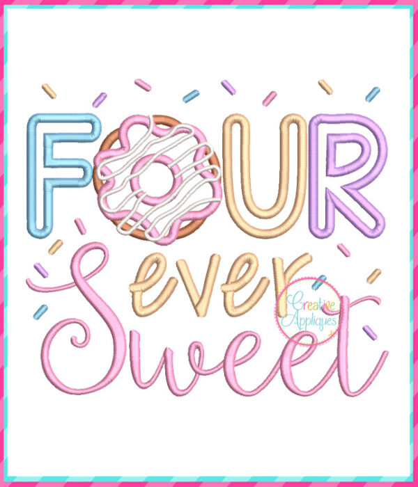 Four Ever Sweet Doughnut Applique Design - Image 2