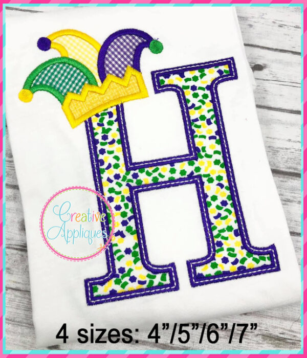 Jester Hat Alphabet Applique Design Set