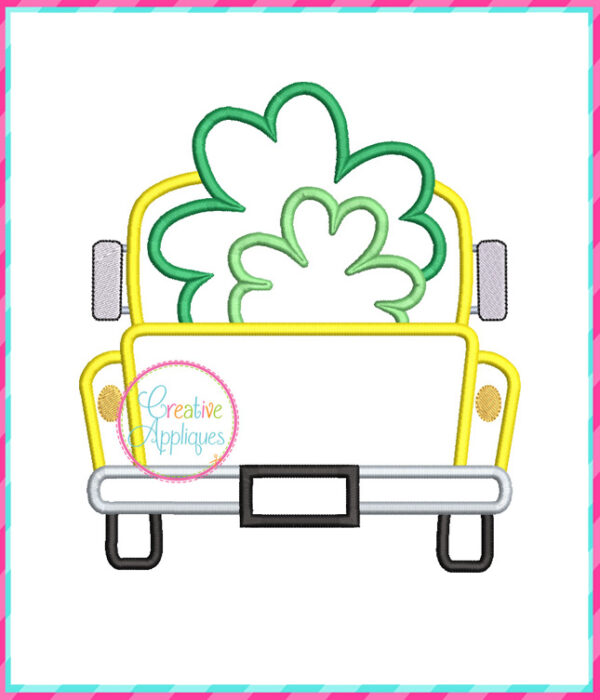 Truck Clovers Applique Design - Image 2