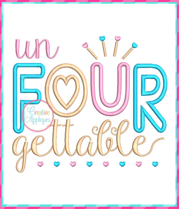 Un Four Gettable Applique Design - Image 2