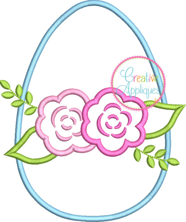 Egg Flowers Applique Design - Image 2