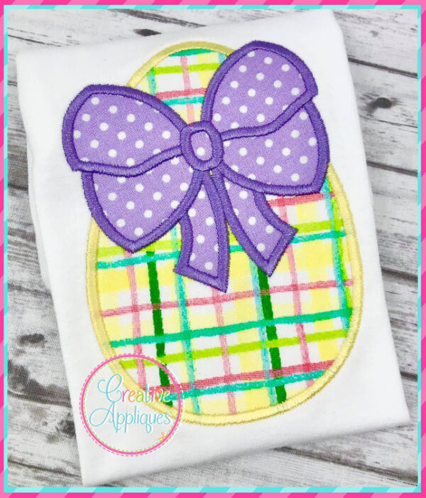 Egg Bow Applique Design