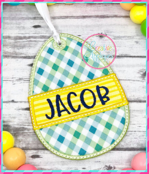 In The Hoop Egg Divided Tag Design