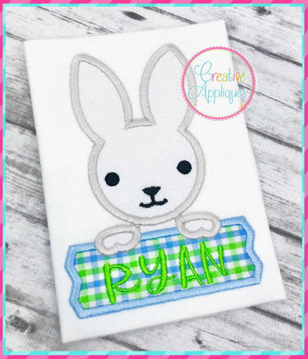 Rabbit Frame Applique Design