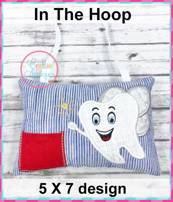 In The Hoop Boy Tooth Fairy Pillow Design 5x7