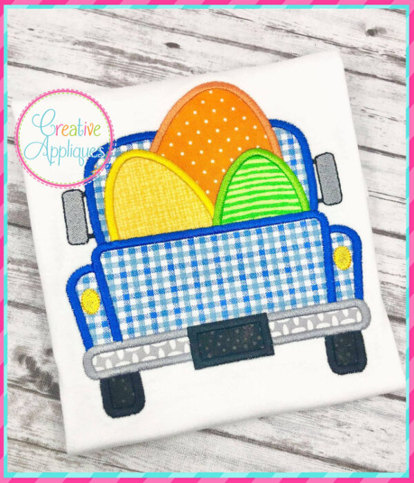 Truck Eggs Applique Design