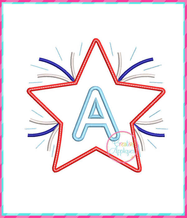 Star Alphabet Applique Design - Image 3