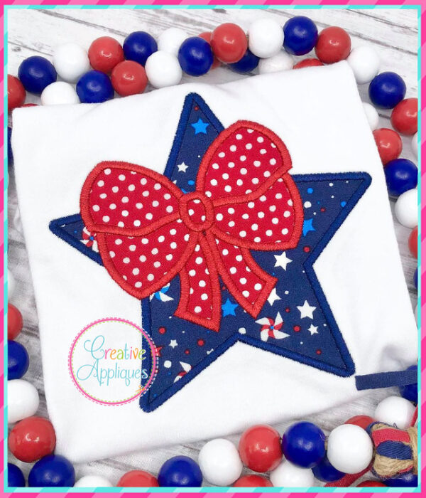 Star Bow Applique Design - Image 3