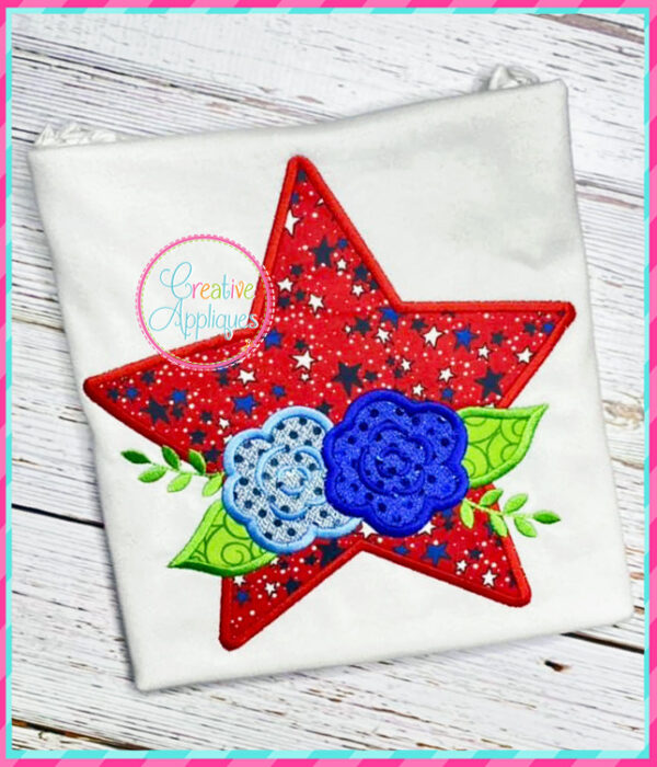 Star Flowers Applique Design - Image 3