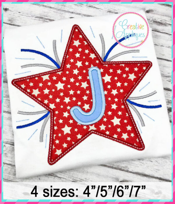 Star Alphabet Applique Design