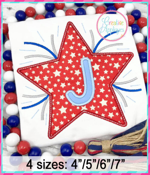 Star Alphabet Applique Design - Image 2