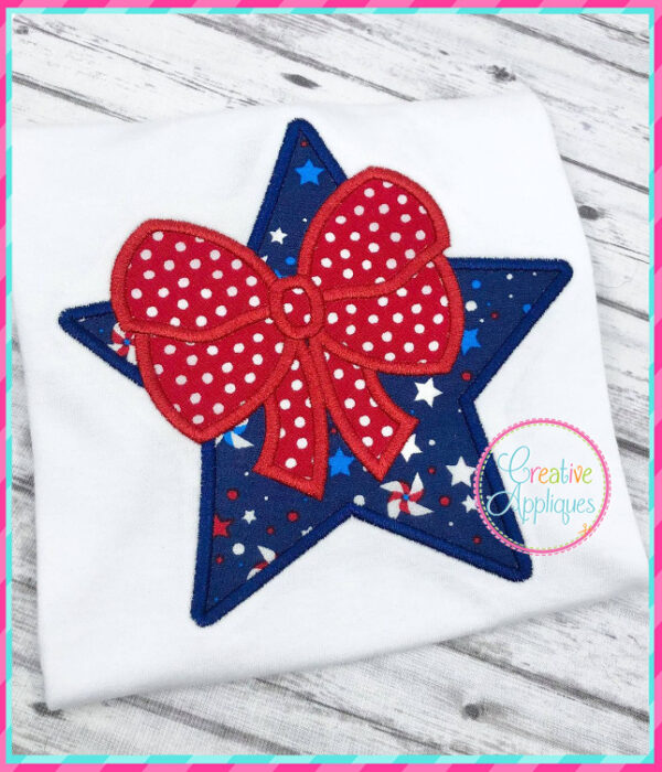 Star Bow Applique Design - Image 4