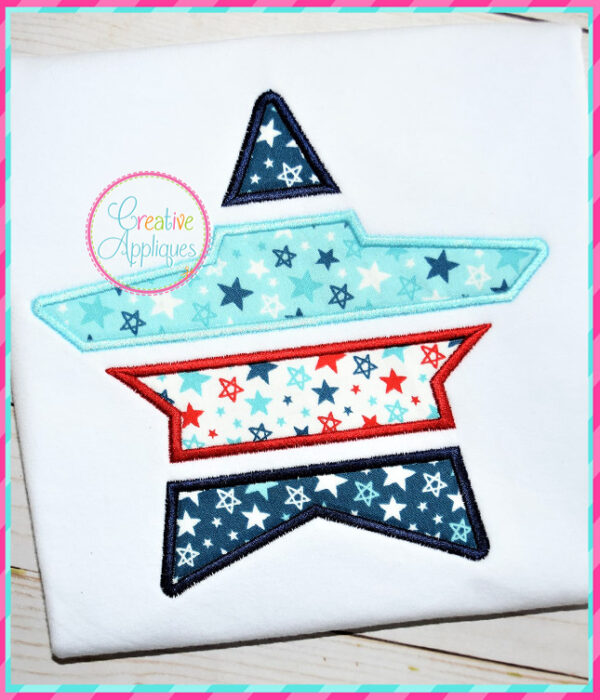 Star Slats Applique Design