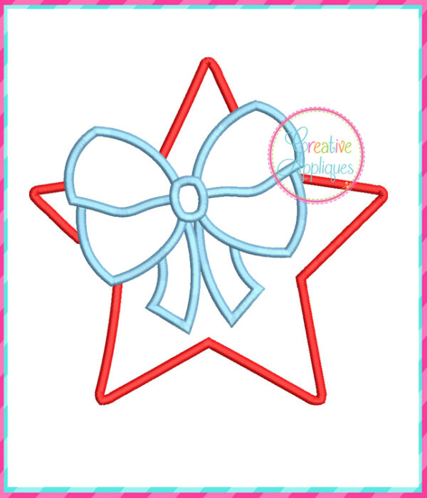 Star Bow Applique Design - Image 5