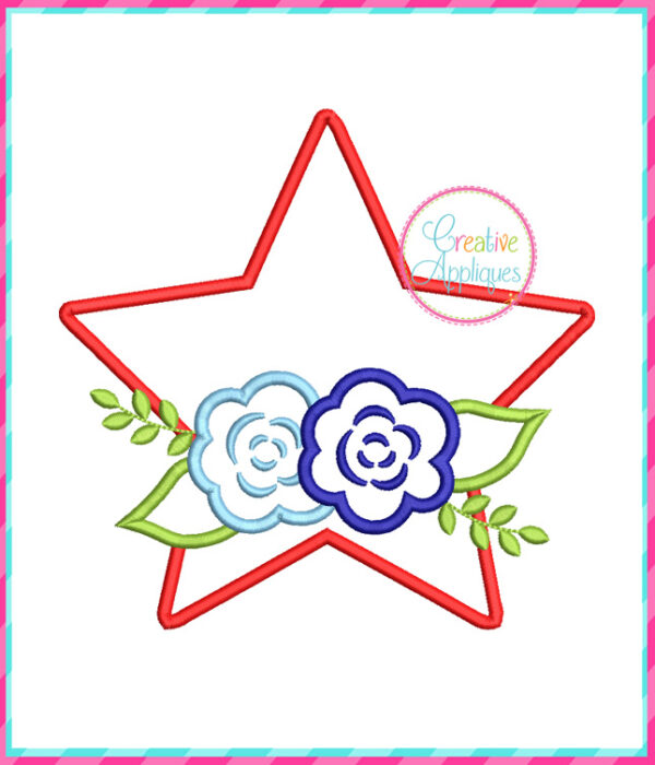 Star Flowers Applique Design - Image 4