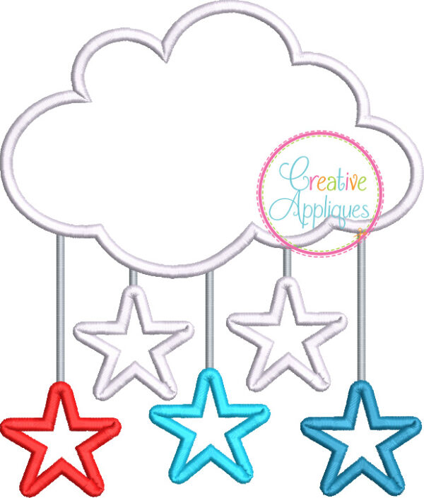 Cloud Stars Applique Design - Image 3