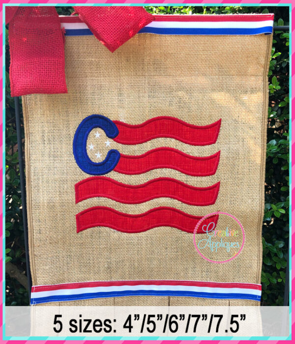 Flag Alphabet Applique Design