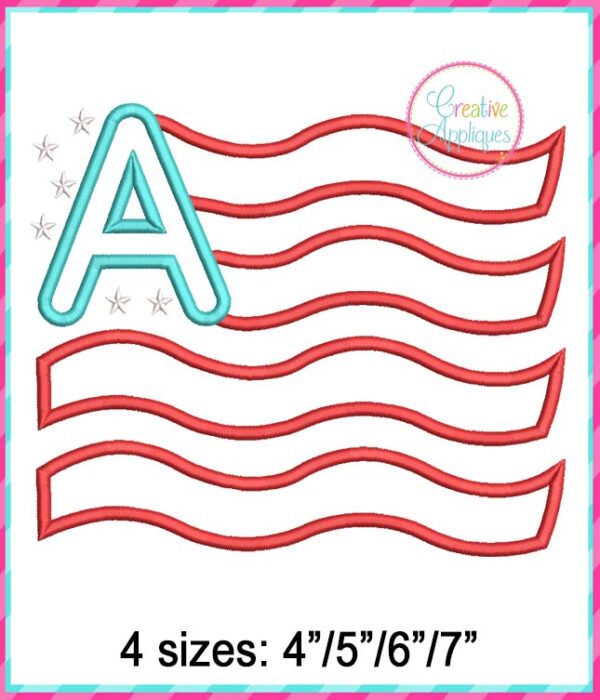 Flag Alphabet Applique Design - Image 2