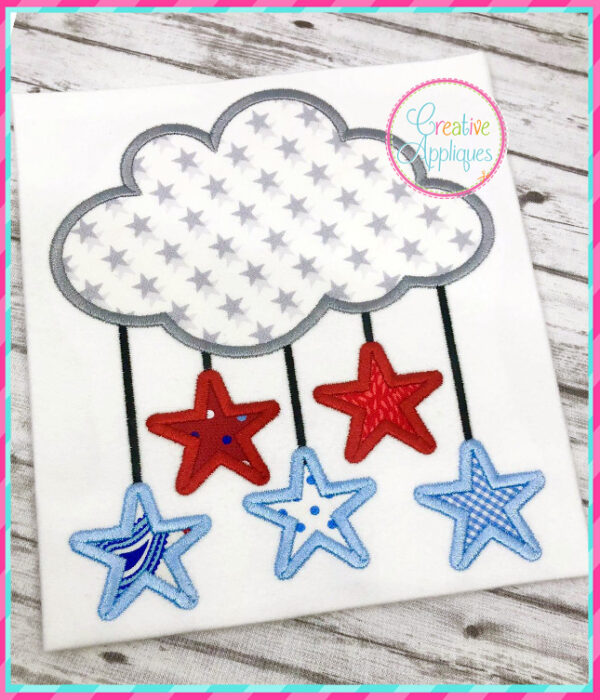 Cloud Stars Applique Design