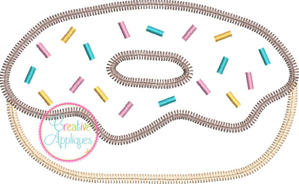 Zigzag Stitch Doughnut Sprinkles Applique - Image 2